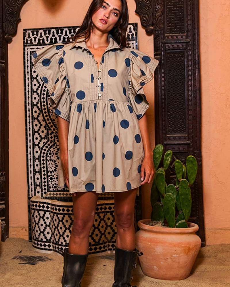 Delicate Bloom Ruffle Dress