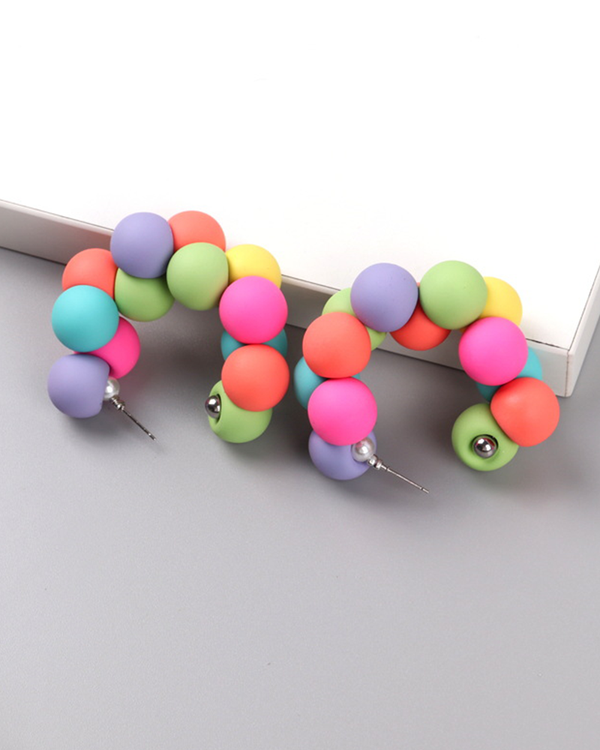Colorful hoop earrings