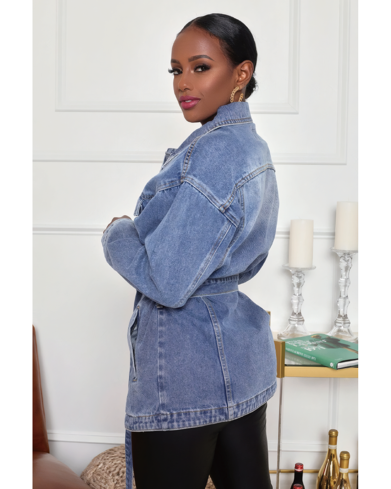 Let's Wrap It Up Denim Jacket