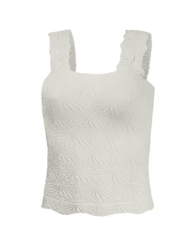 Chic Jacquard Tank Top