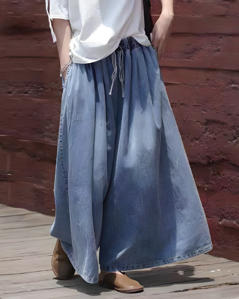 Extra Wide Leg Denim Pants