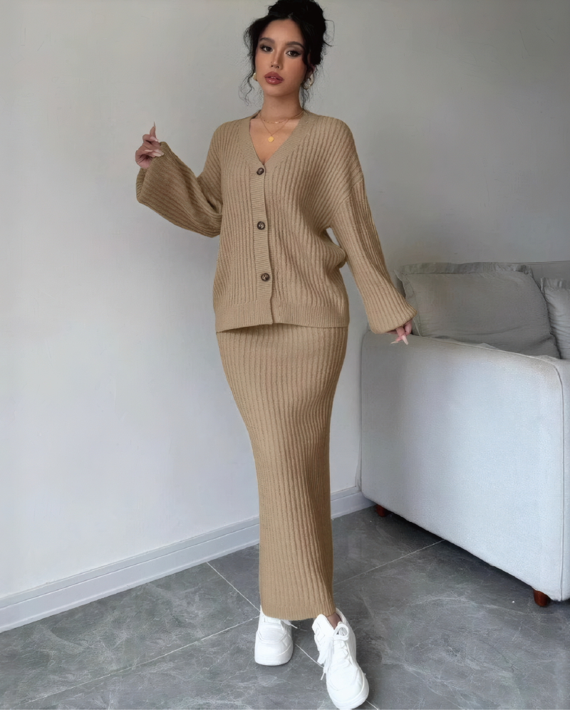 Sweater & Long Skirt Set