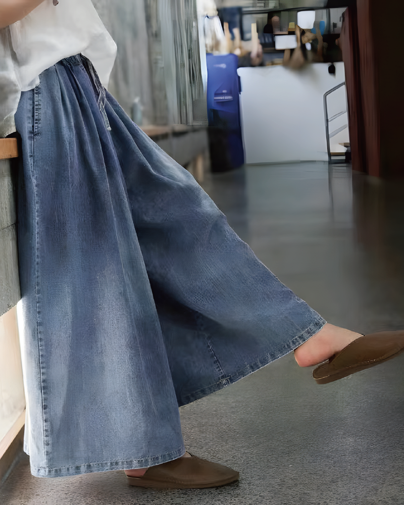 Extra Wide Leg Denim Pants