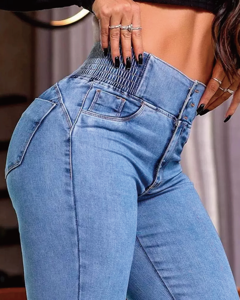 CurveEase High Waisted Jeans