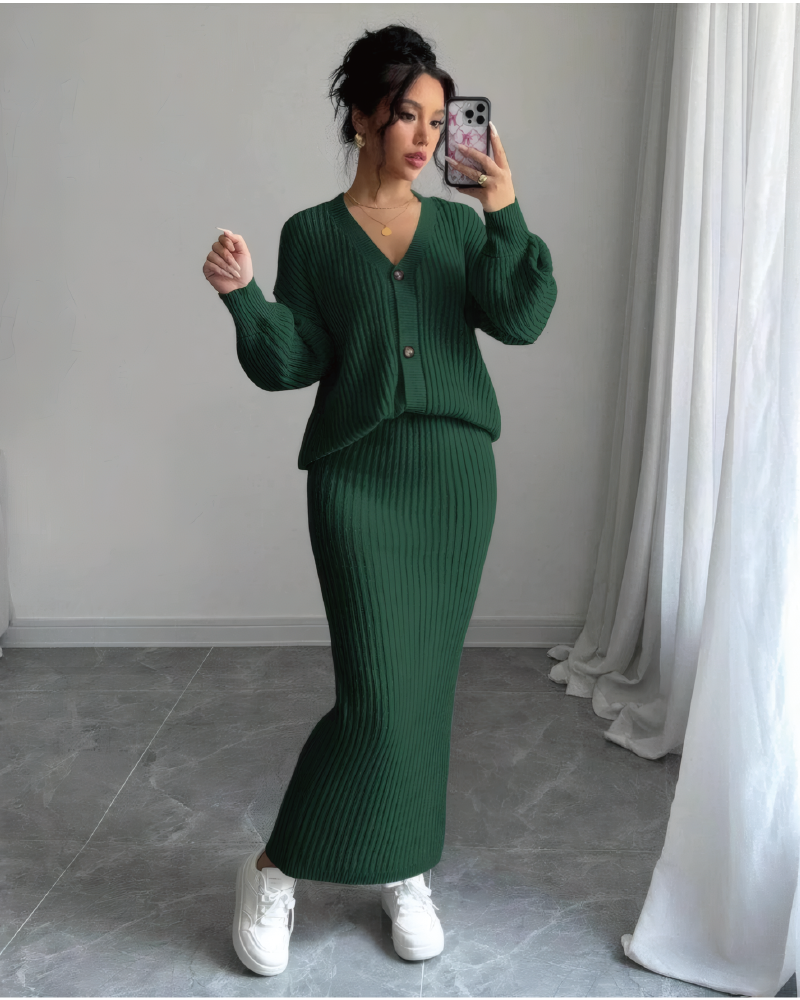 Sweater & Long Skirt Set