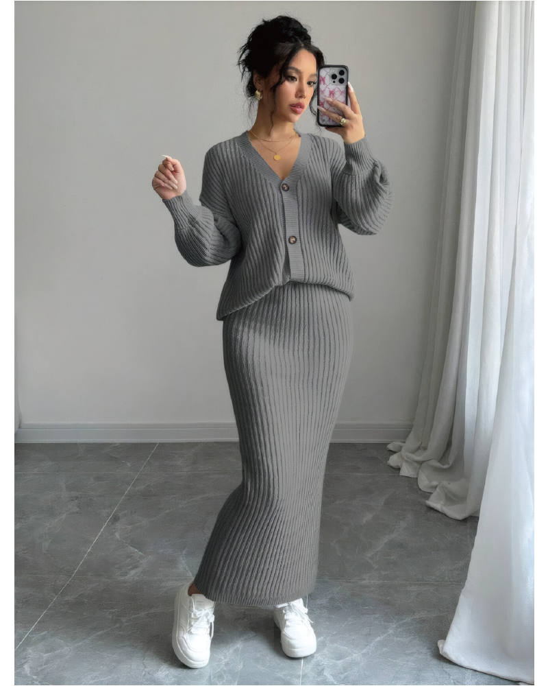 Sweater & Long Skirt Set