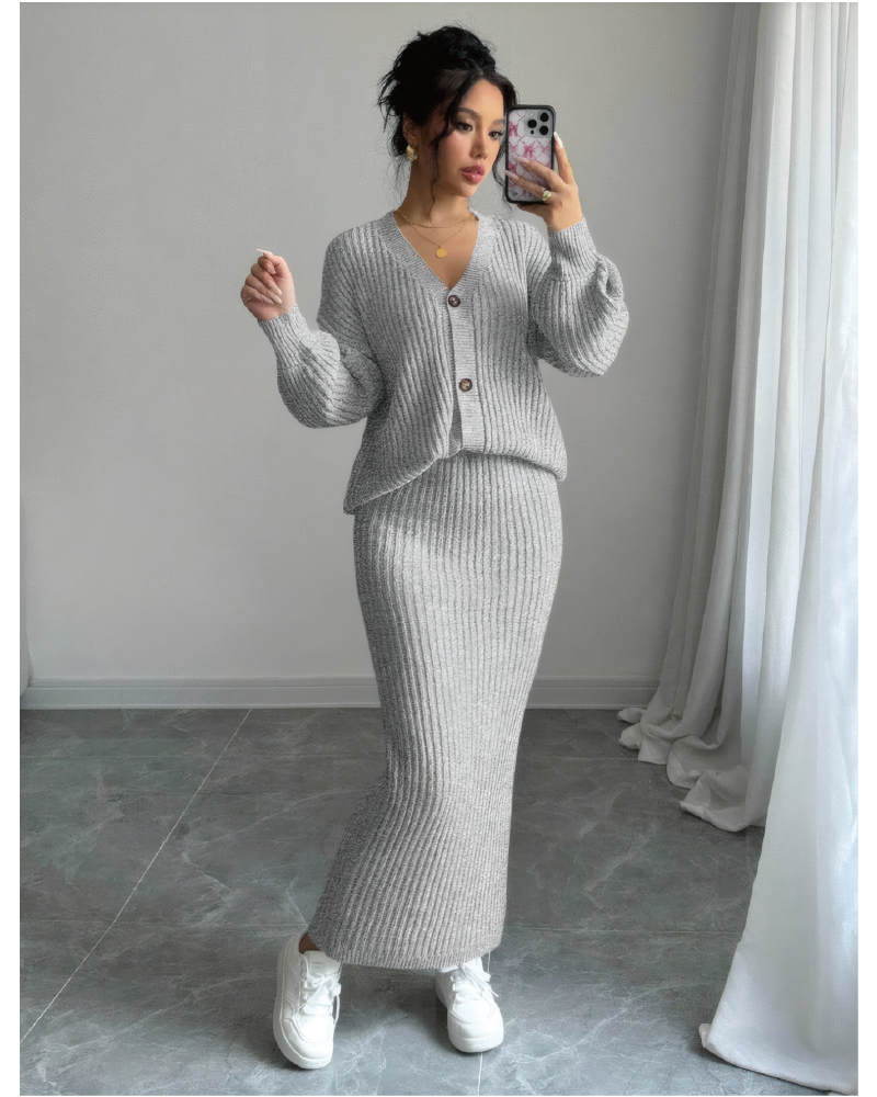 Sweater & Long Skirt Set