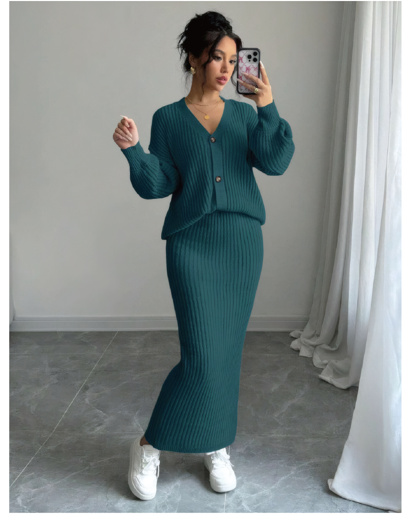 Sweater & Long Skirt Set