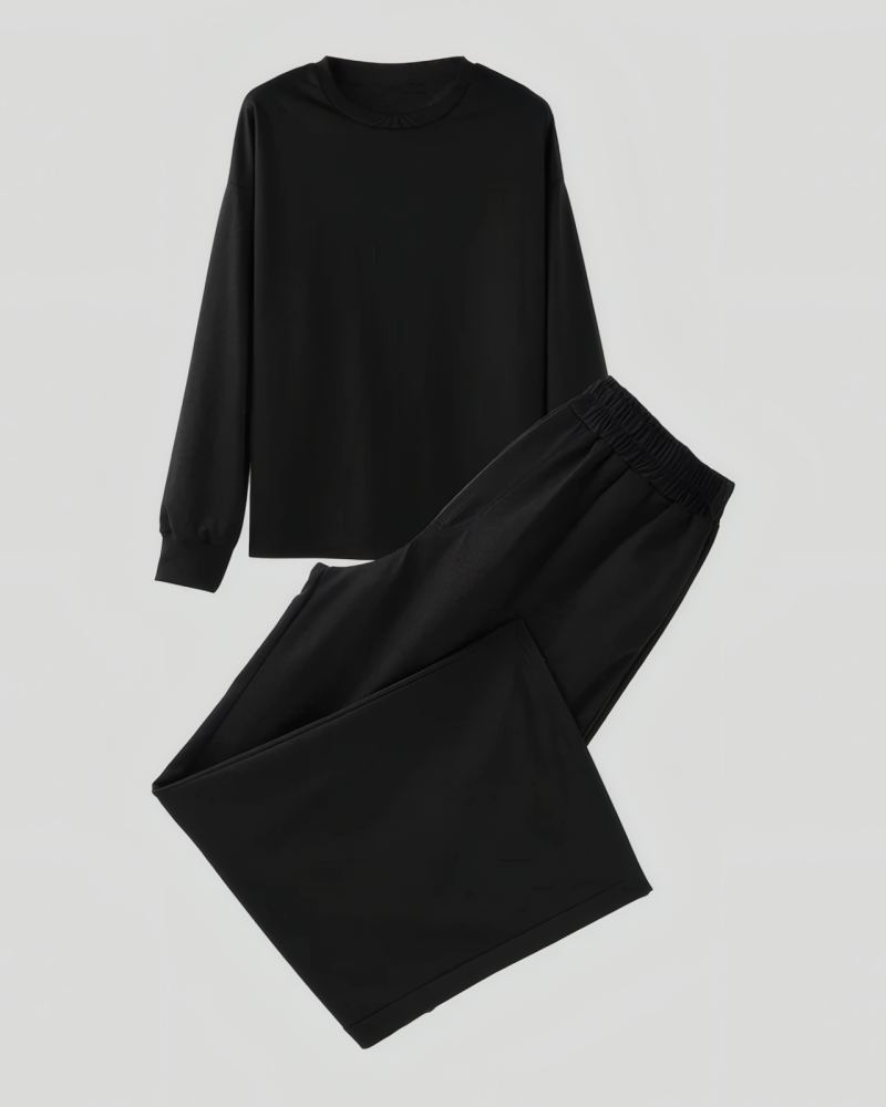 Sweatshirt&Wide Leg Pants Set