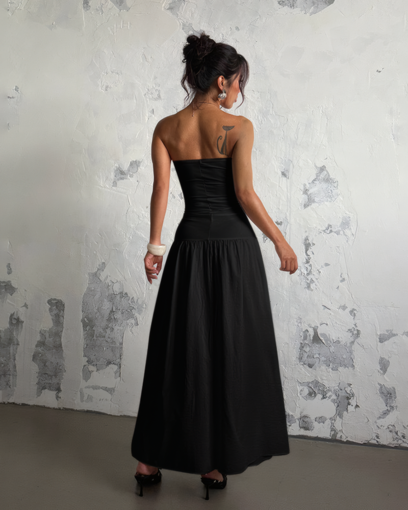 RIVIERA DREAM STRAPLESS MAXI DRESS