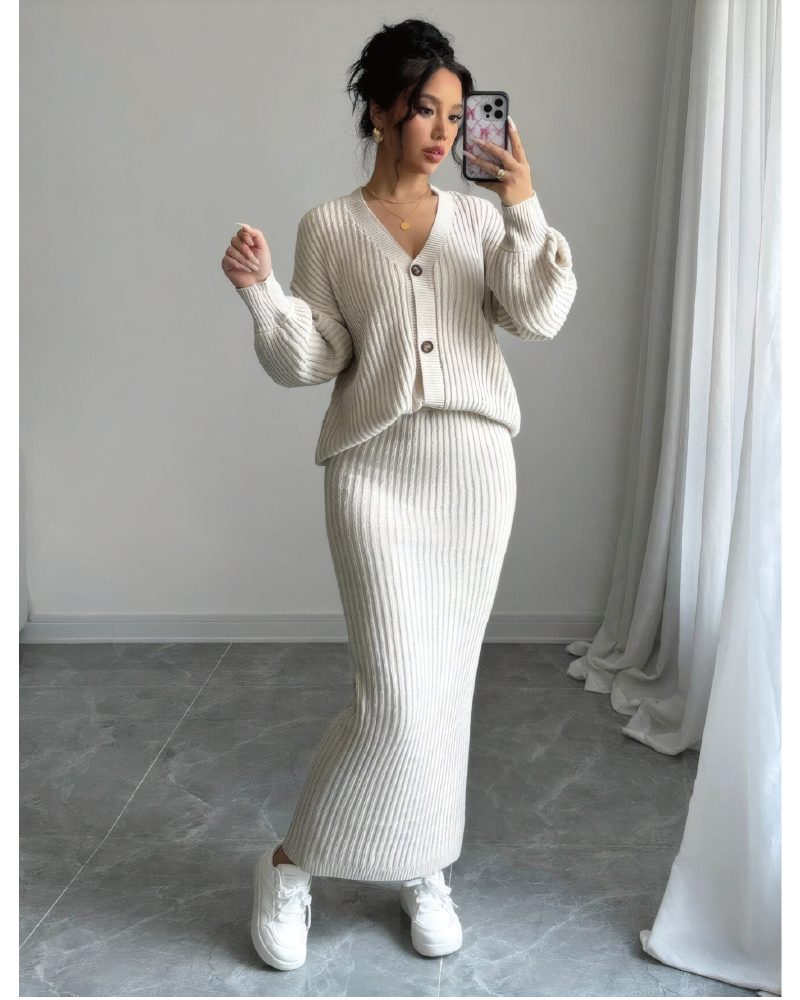 Sweater & Long Skirt Set