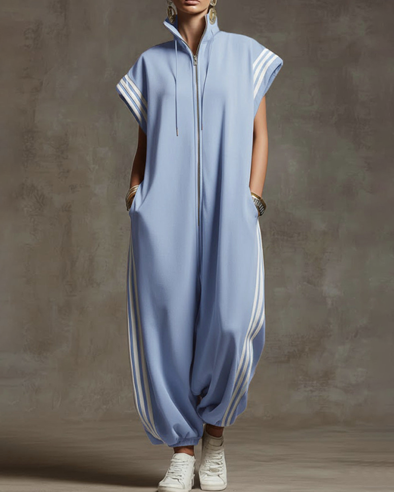 Rana Zip-Front Jumpsuit