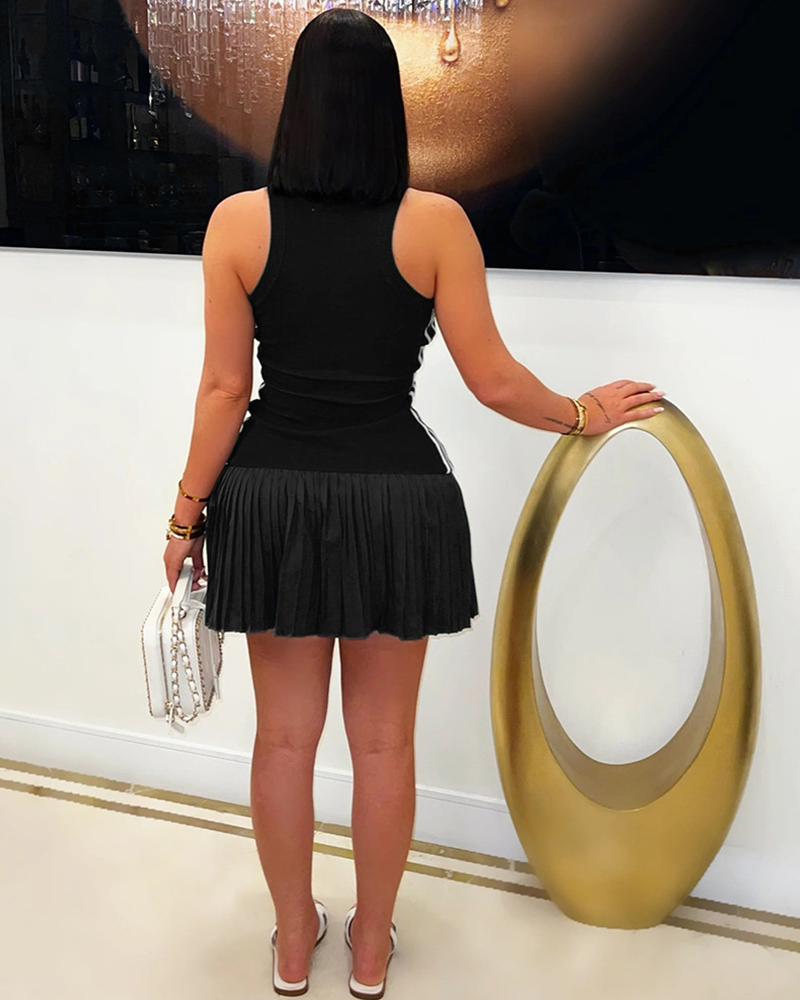 Rasha Pleated Mini Dress