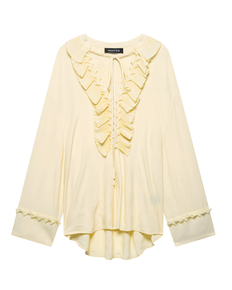 Ruffled tunic&Chiffon Circle Skirt