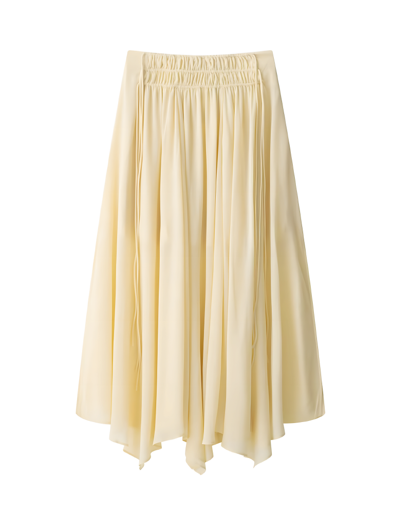Ruffled tunic&Chiffon Circle Skirt
