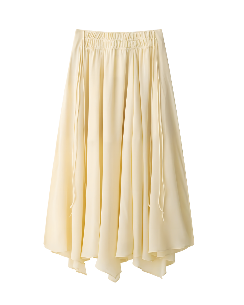Ruffled tunic&Chiffon Circle Skirt