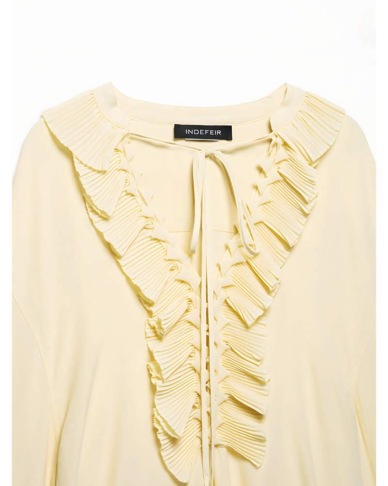 Ruffled tunic&Chiffon Circle Skirt