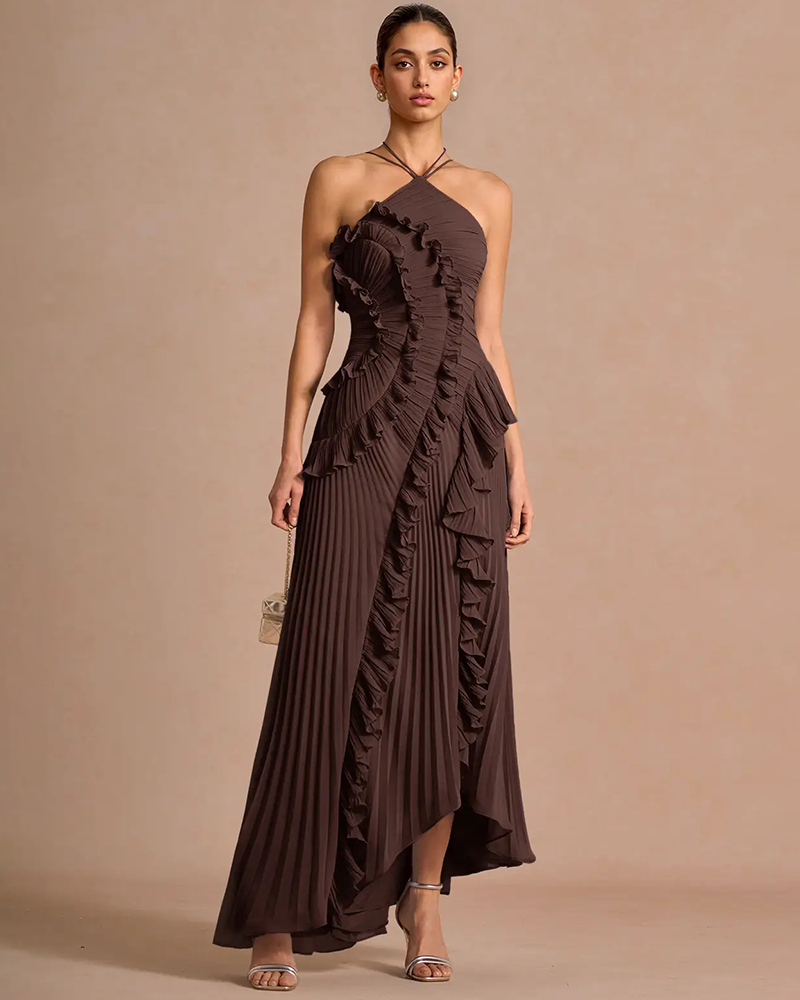 Ruche Me Tonight Maxi Dress