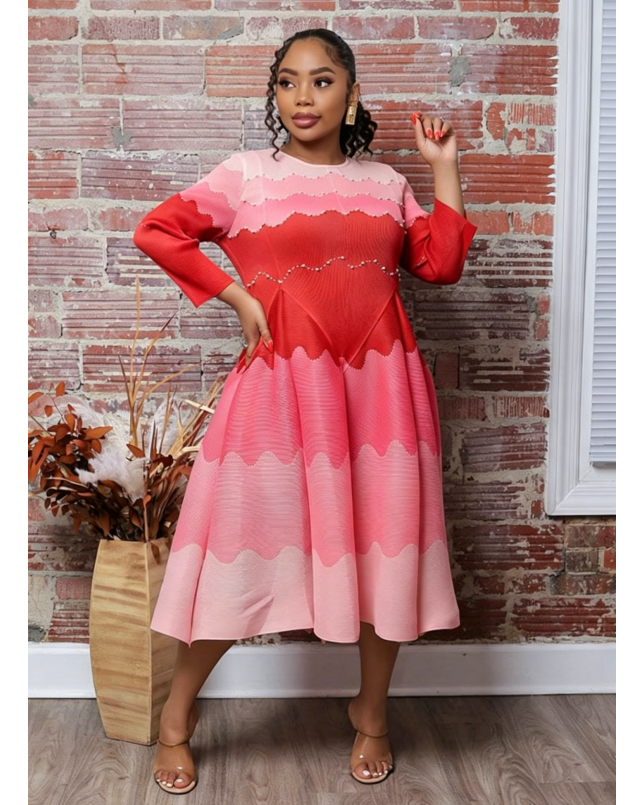 Elegance in Pearls Midi Dress