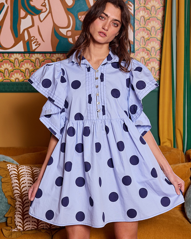 Delicate Bloom Ruffle Dress