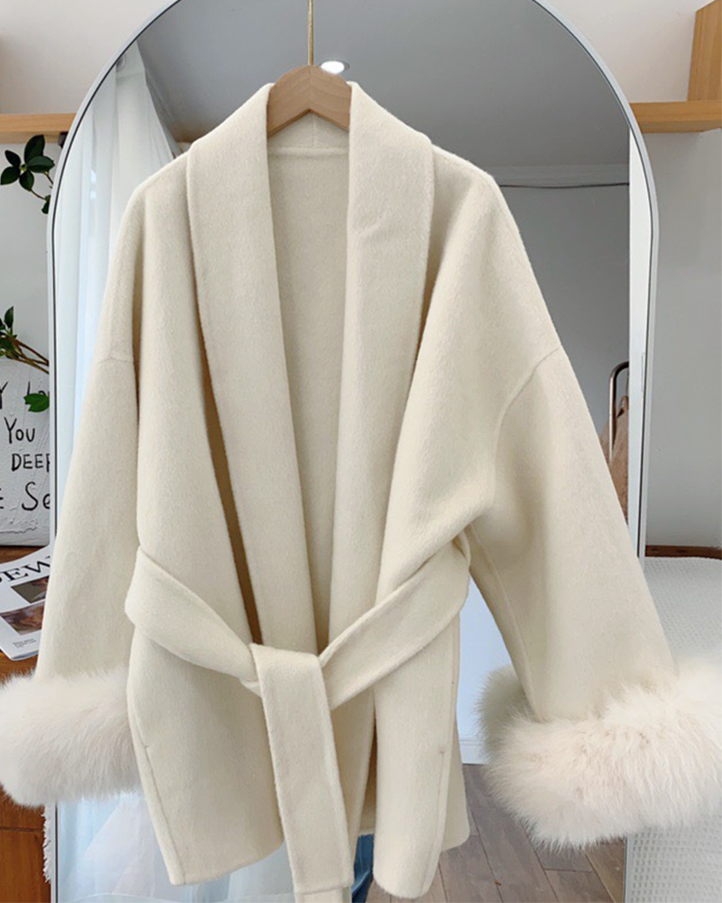 Cozy Fall Waist-Tie Coat