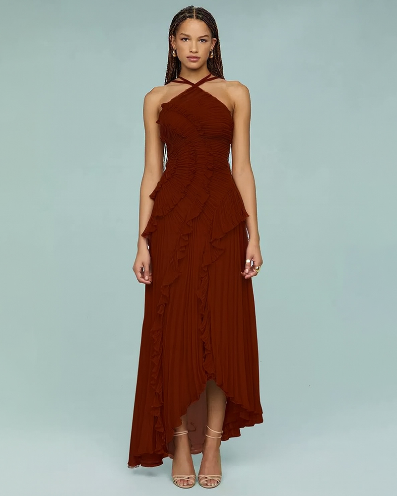 Ruche Me Tonight Maxi Dress