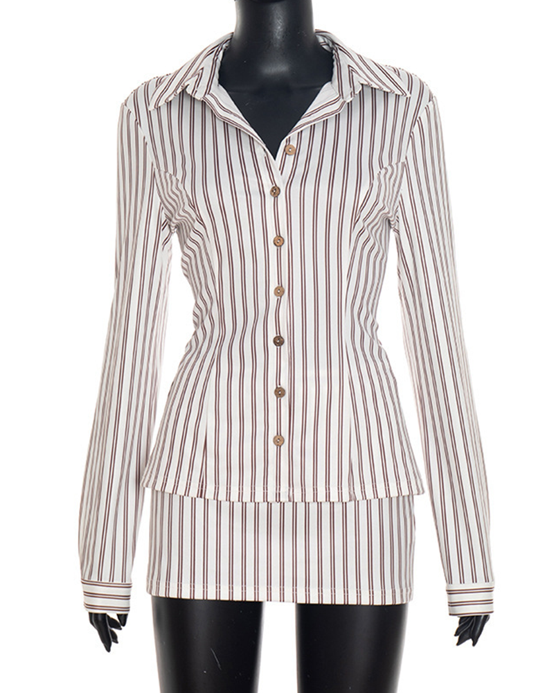 Striped Temptation Skirt Set