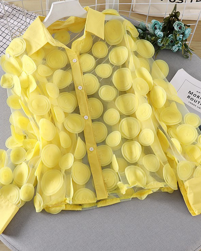 Blooming 3D Chiffon Blouse