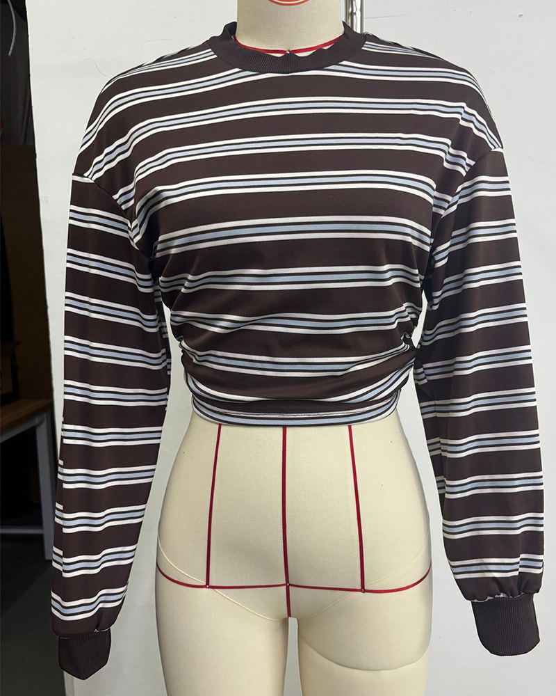 Easy Stripe Drop-Shoulder Top