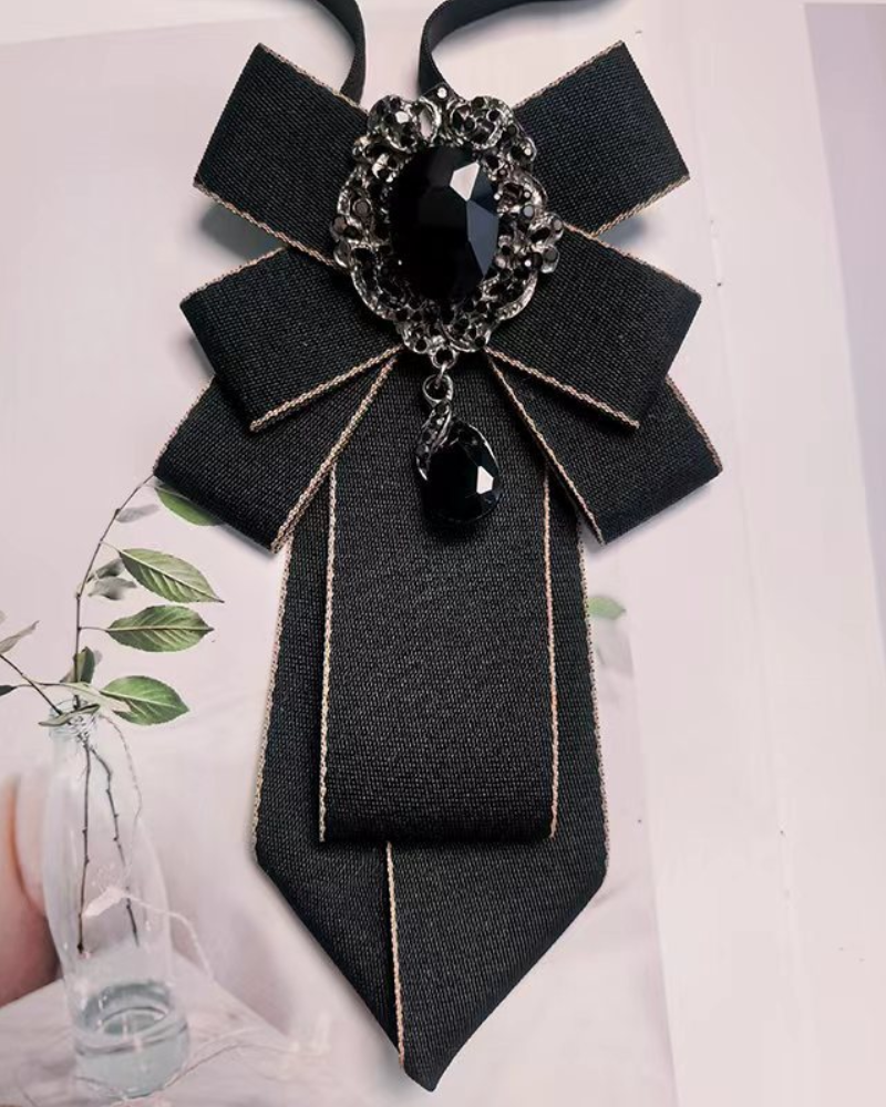 Delicate Bow Brooch Handmade Tie