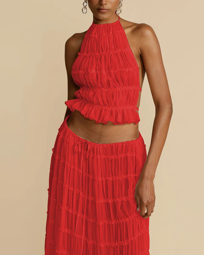 Golden Riviera Skirt Set