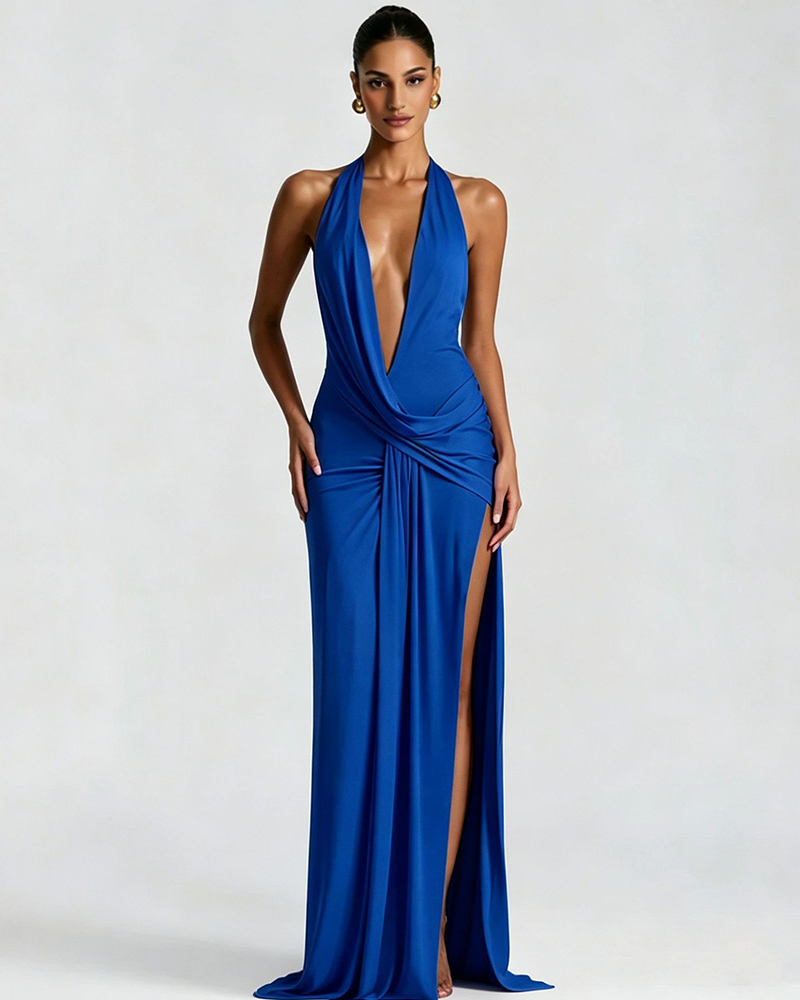 Open Back Elegance Maxi Dress