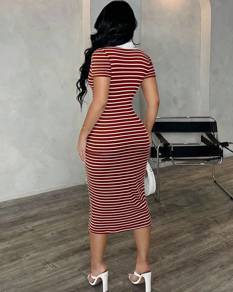 Stripe Polo Dress