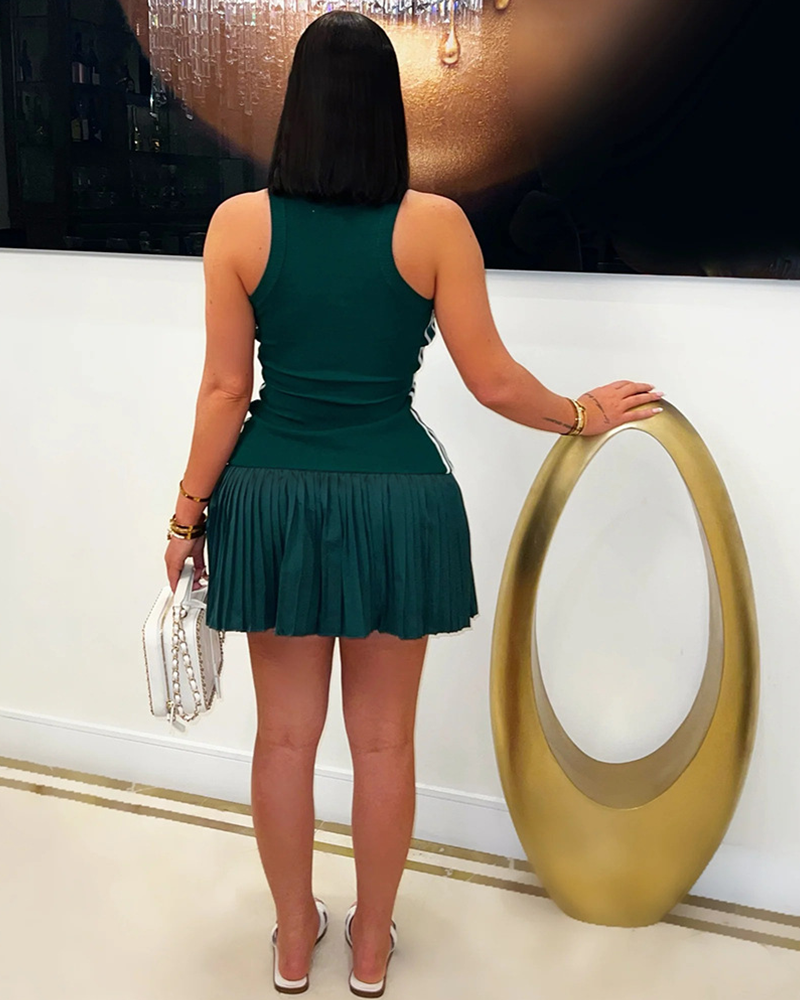 Rasha Pleated Mini Dress