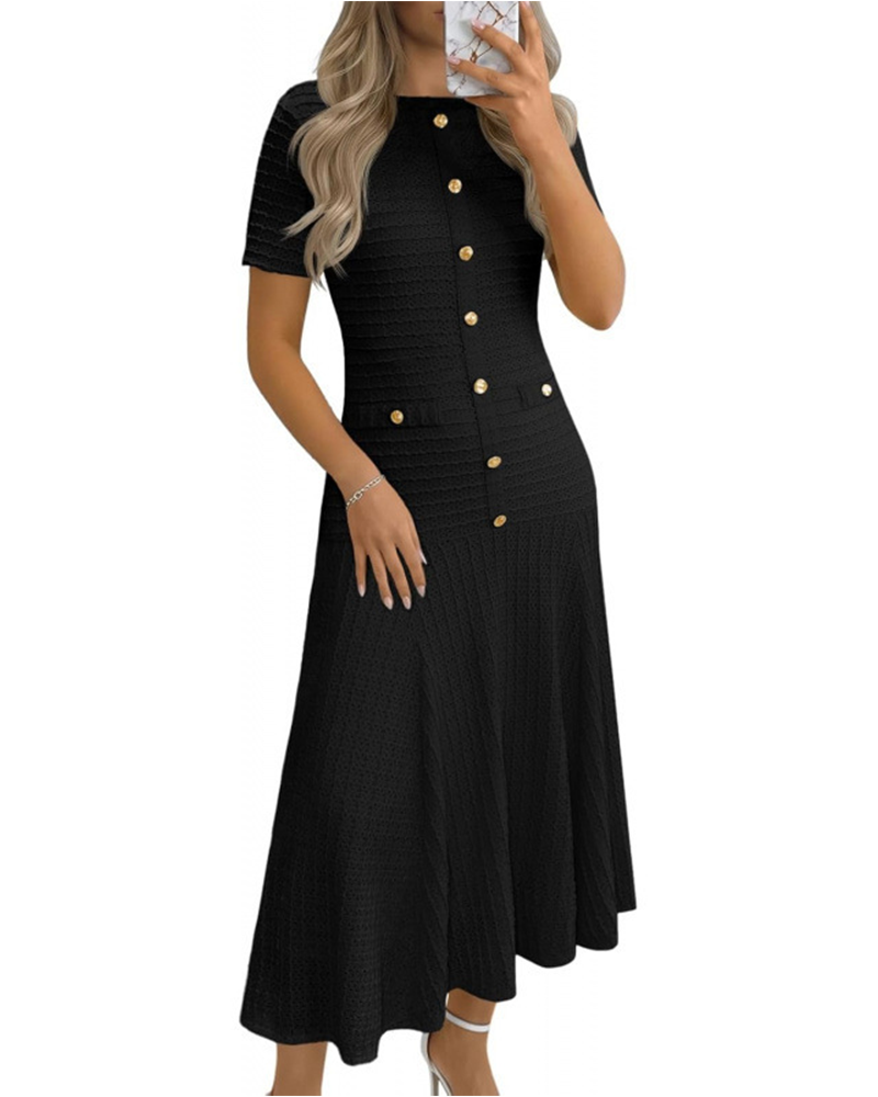The Textured Edit Midi Dress
