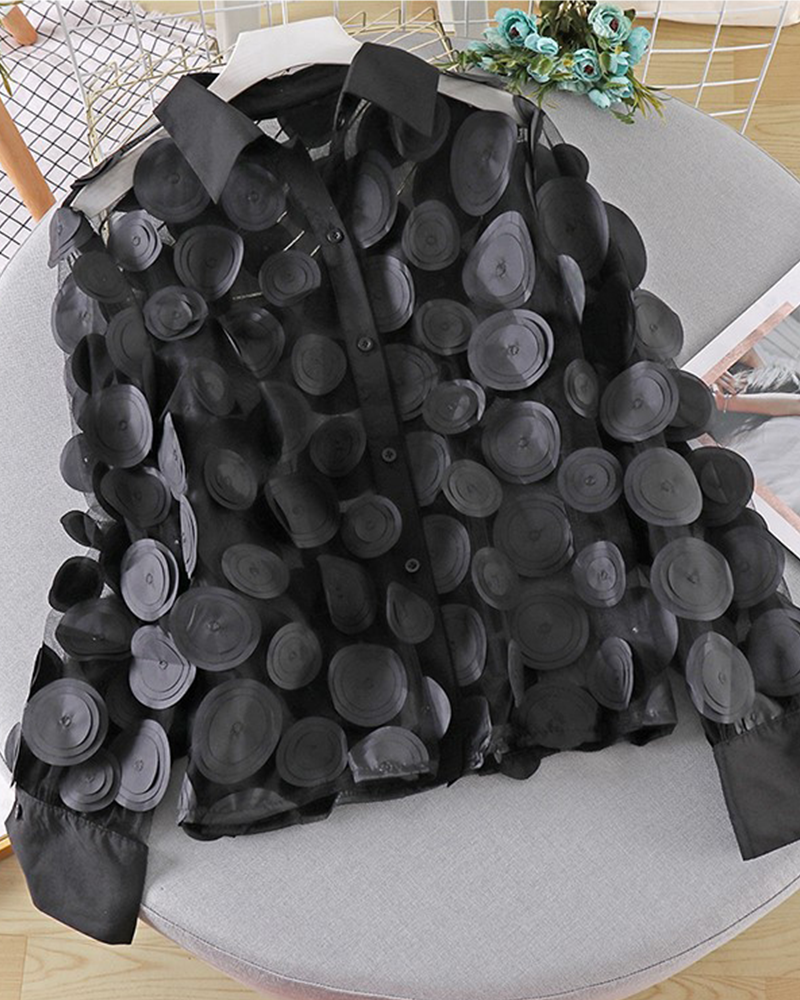 Blooming 3D Chiffon Blouse