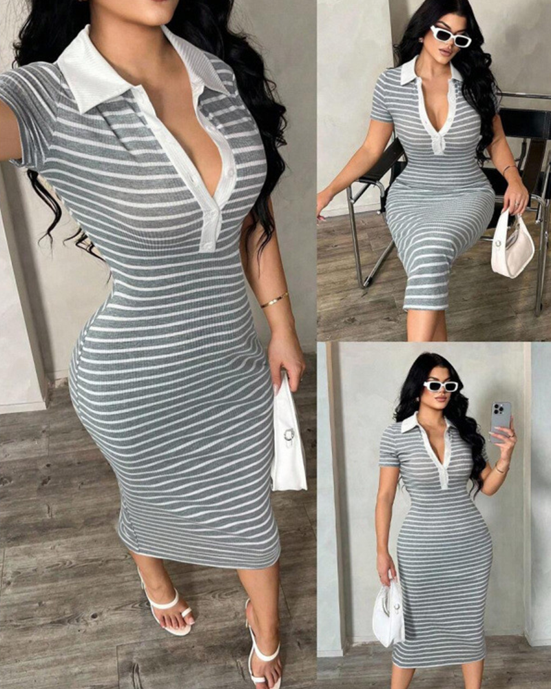 Stripe Polo Dress