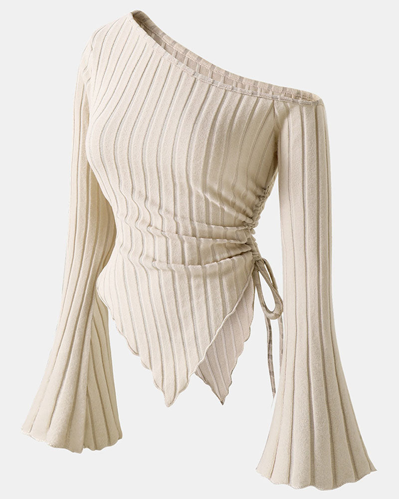 Alpaca Asymmetrical Long Sleeve Top