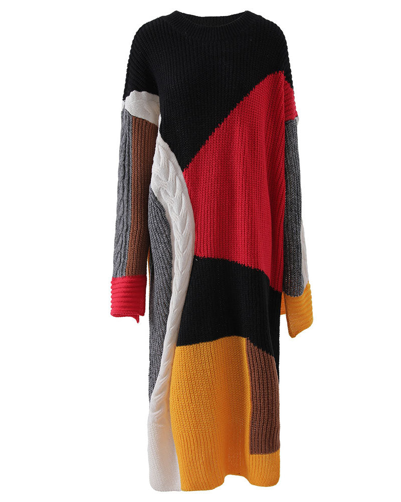 Angela Color Block Sweater Dress