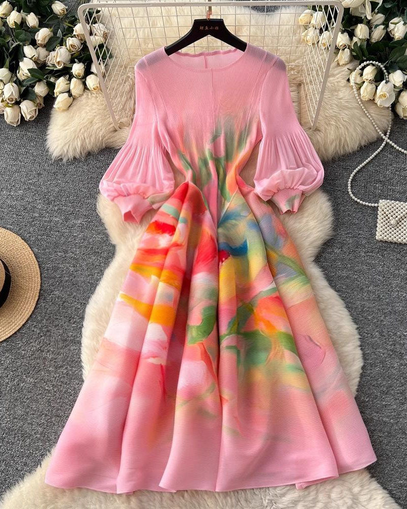 Aurelle Bounce Pleated Dress