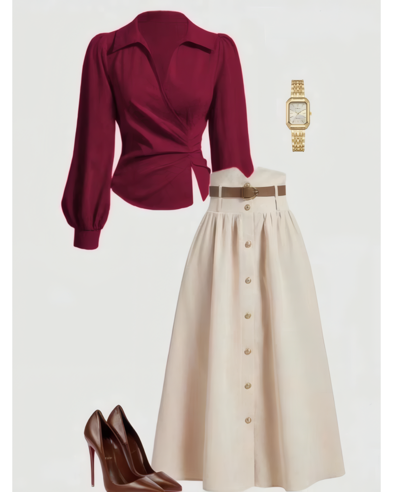 Enid Blouse Skirt Set