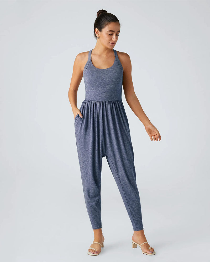 Backless Twisted Harem Jumpsuit
