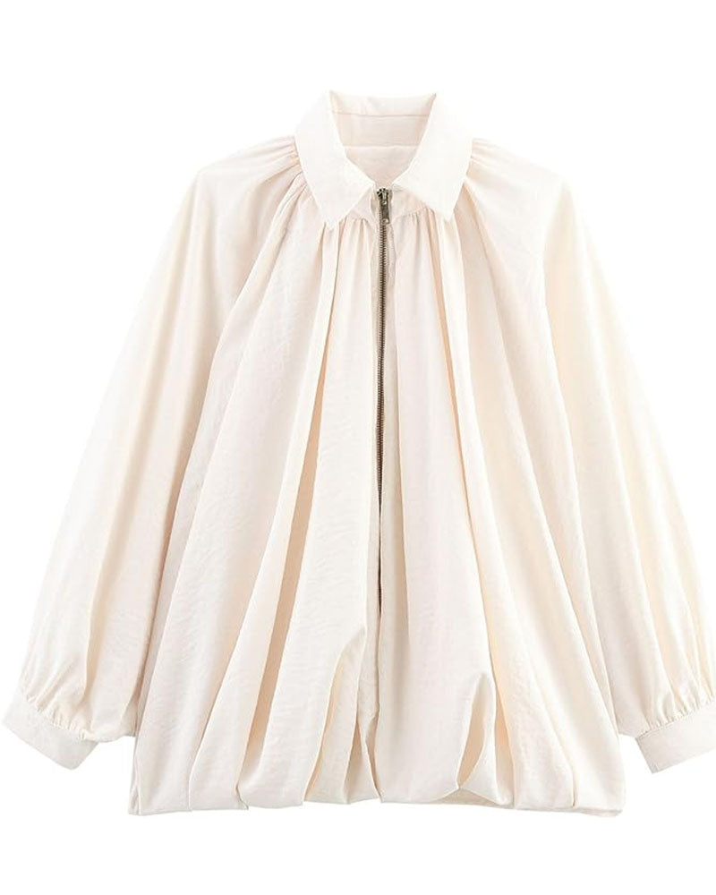 Batwing Sleeves Bomber Jacket