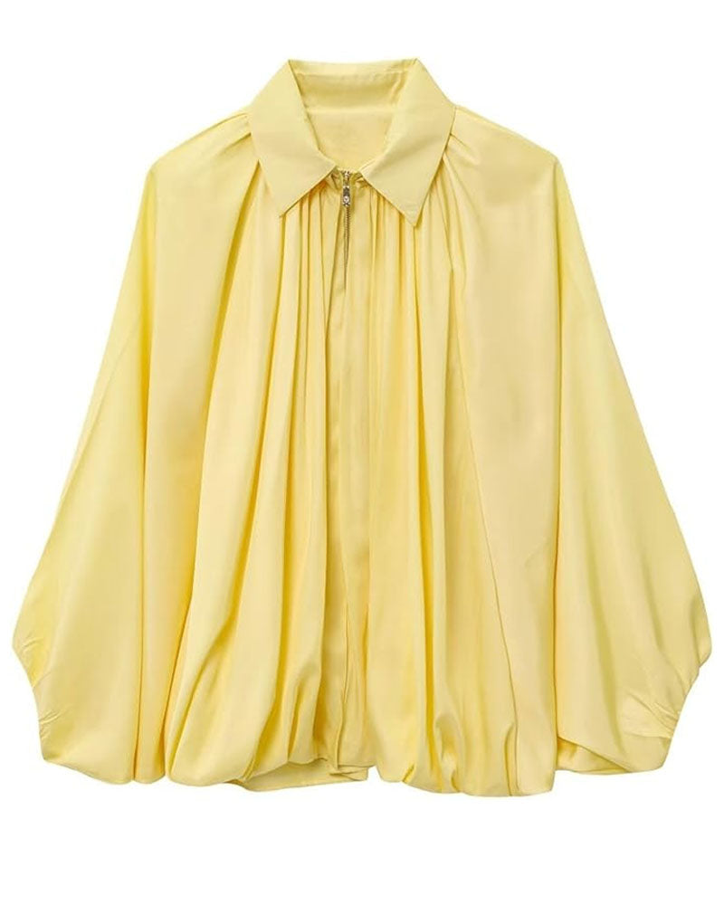 Batwing Sleeves Bomber Jacket