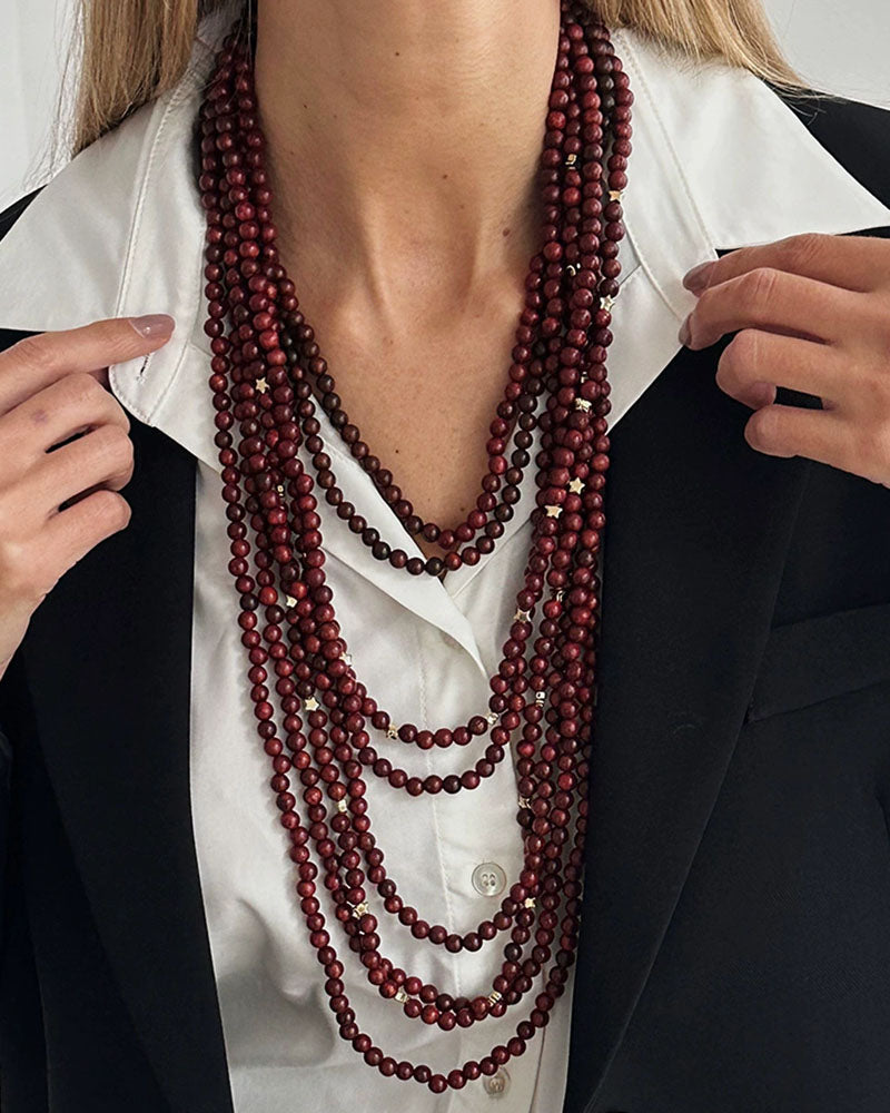 Braided Pearl Beaded Necklace