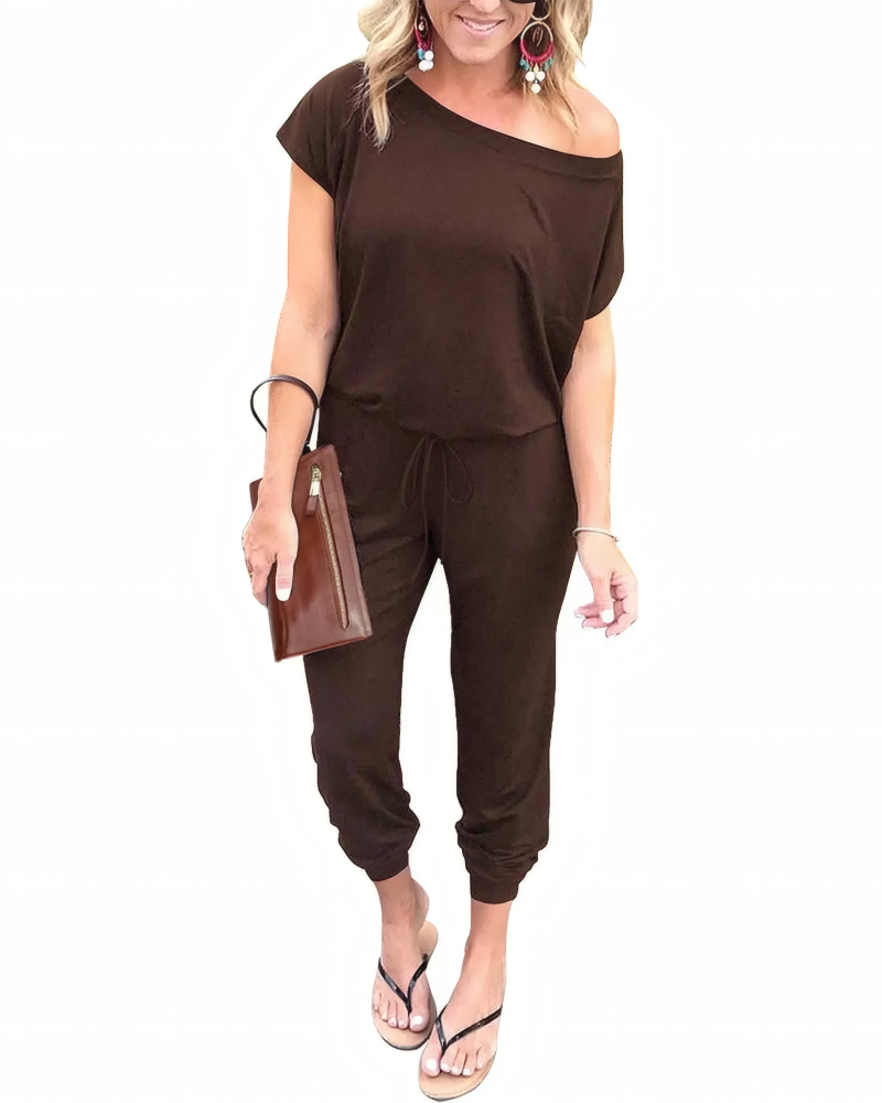Drop Shoulder Jumpsuit