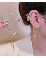 Butterfly Flowers tassel Ear Cuffs