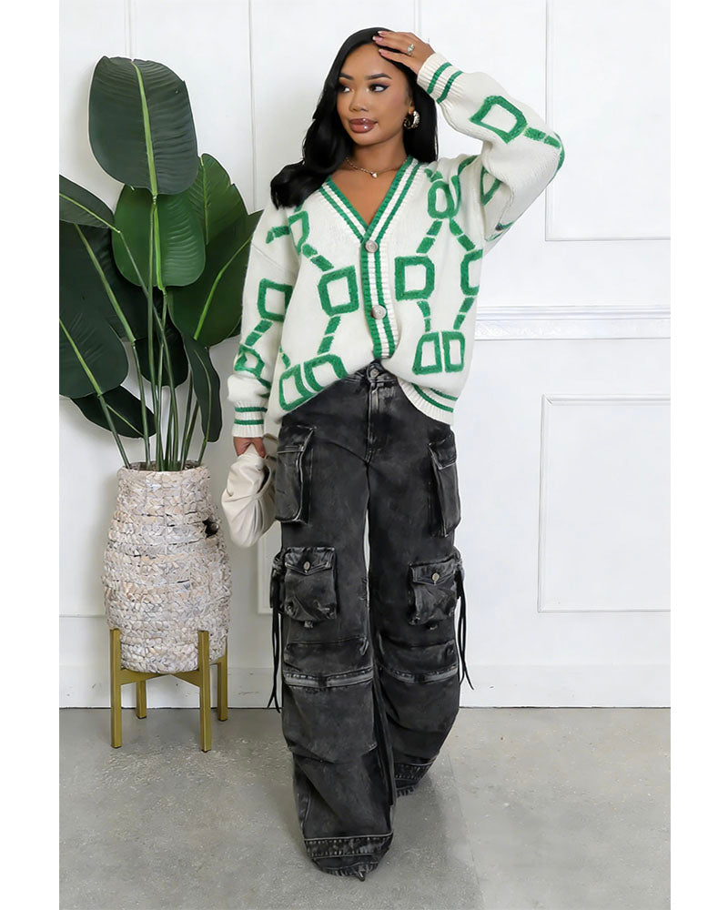 Button Up Cardigan Sweater