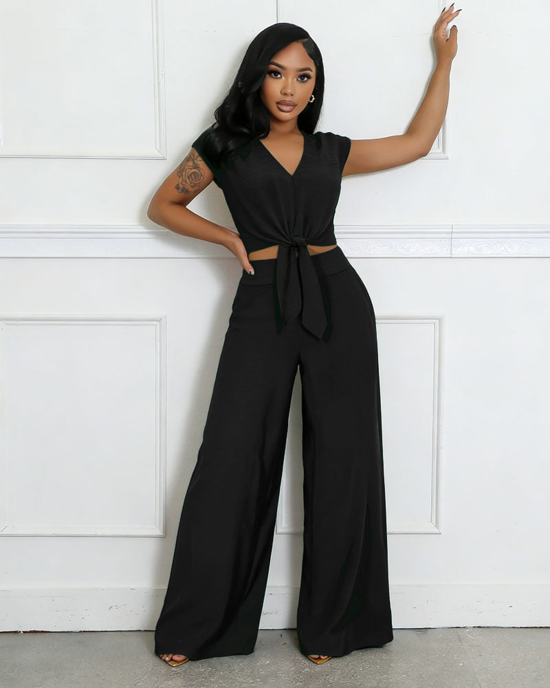 Cap Sleeve Pant Set
