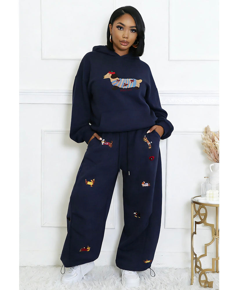 Cartoon Dog Hoodie Sweatshirt